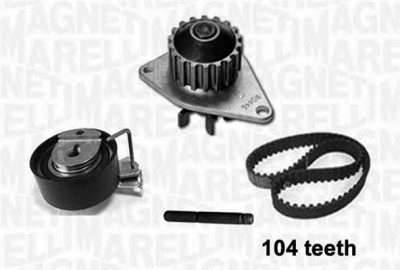 MAGNETI MARELLI 341405310002 -  Водяной насос + комплект зубчатого ремня